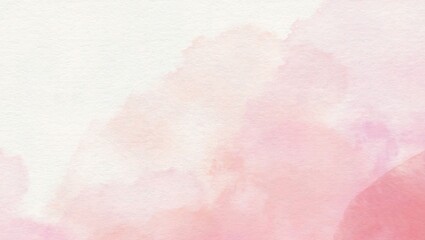 A soft blend of light pink and white creates a gentle watercolor abstract background with subtle...