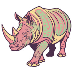 Fototapeta premium rhino vector illustration