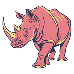 Fototapeta premium rhino vector illustration