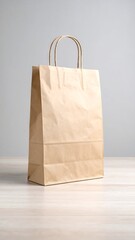 Brown paper shopping bag