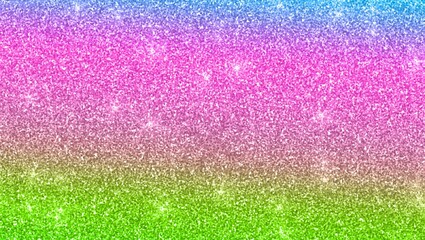 A vibrant glitter gradient background transitioning from blue to pink to brown to green shades evenly spread