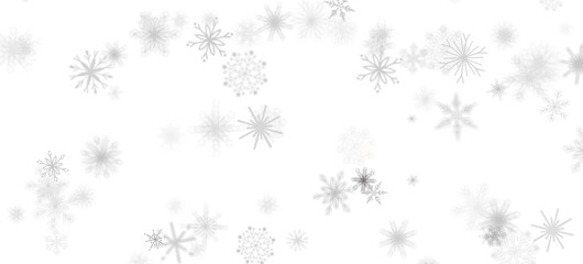 Whirling Snowflakes: Enthralling 3D Illustration of Falling Festive Snow Crystals