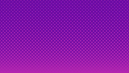 Purple and pink gradient halftone pattern with small squares forming a grid like design fading toward bottom