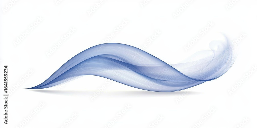 Canvas Prints elegant and serene abstract swirl illustration with gradient colors in various shades of blue