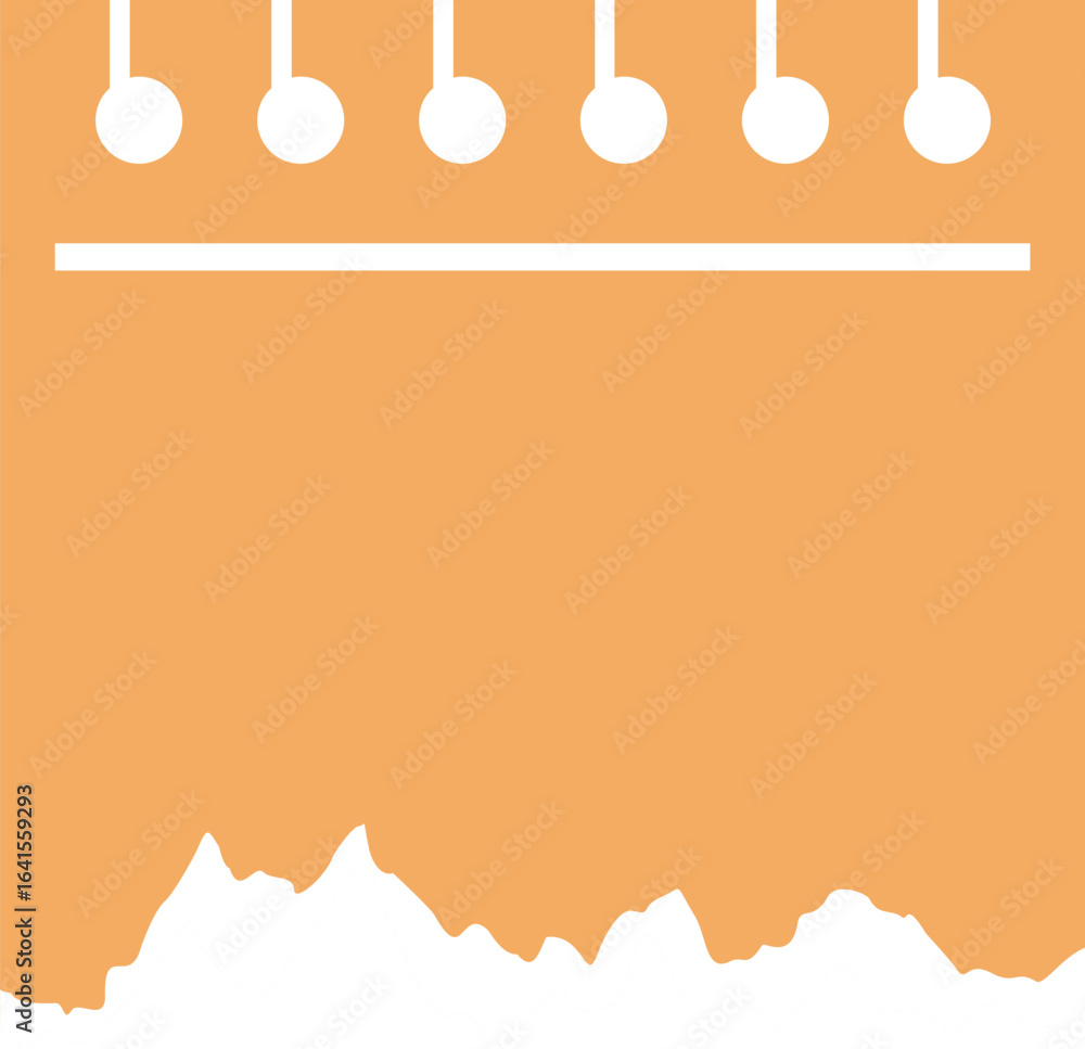 Poster torn piece of notebook paper with spiral binding at top, providing copy space for text or design