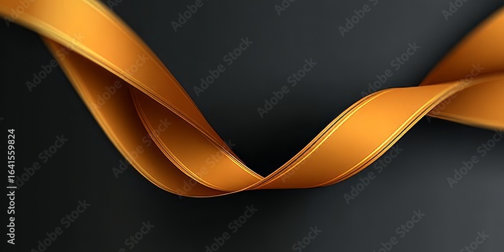 Canvas Prints elegant abstract backdrop with dark textures and golden ribbon for modern luxury design effect