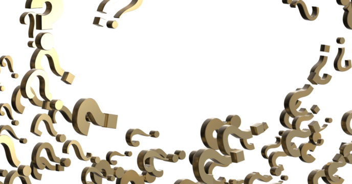 question icons, original 3d rendering; business and marketing concepts