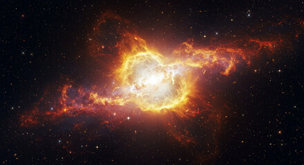 Supermassive Galactic Core Explosion in Deep Space