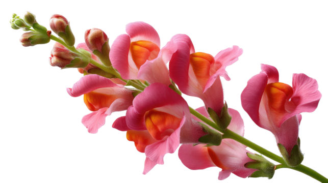 Snapdragon's Tender Bloom: A macro image of a blooming snapdragon displays its vibrant pink petals. Its unique form and delicate structure stand out. 
