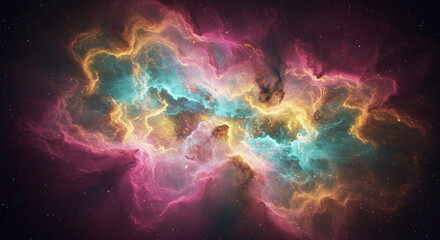 Massive Cosmic Storm in Vibrant Nebula