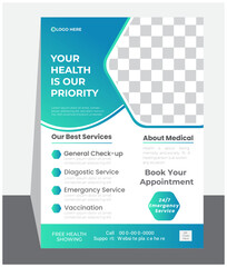 Obraz premium Minimalist Medical Flyer Template 