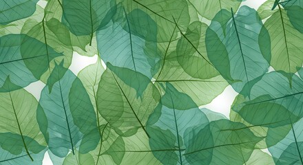 Abstract Background with Green Leaf Veins