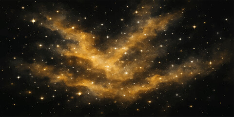 Obraz premium Vast night sky with bright stars, nebula, and galaxies in an abstract cosmos