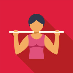 Female athlete lifting weights during her fitness workout