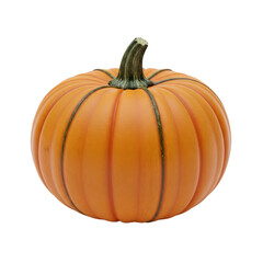 Obraz premium A single, ripe orange pumpkin isolated on a transparent background, perfect for autumn and halloween celebrations