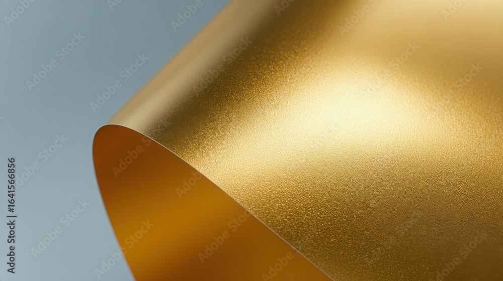 Poster elegant metallic gold paper swirl background texture for design and creative projects with copy spac