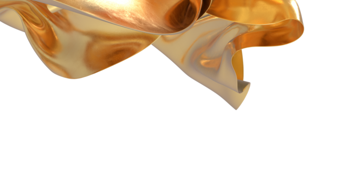 High-quality image of a flowing gold fabric, perfect for luxury backgrounds and design projects.