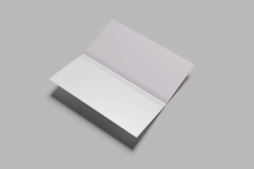 Bifold brochure mockup (blank)
