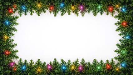 Holiday illumination frame set against white