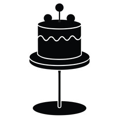 Event planner element isolated cake topper on white background