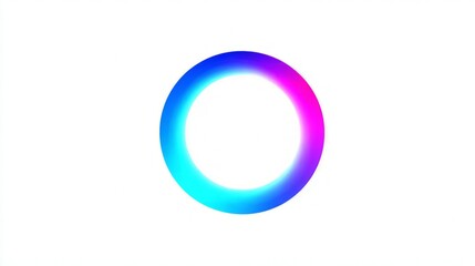 Colorful Gradient Circle on White Background
