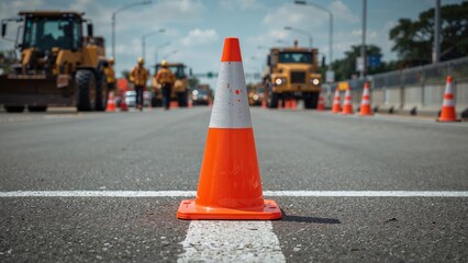 Luminous orange barriers for construction zones