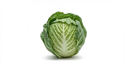 Obraz premium Fresh cabbage against a plain white background