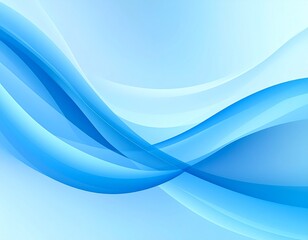 Obraz premium Minimal Blue Wave Abstract Background in Pastel Gradient