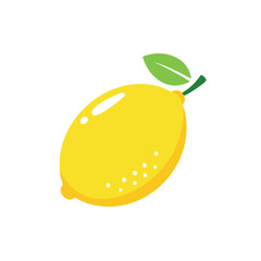 Lemon Icon Isolated on a Transparent Background