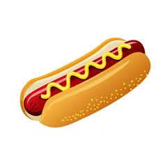 Hot Dog Icon Isolated on a Transparent Background