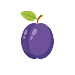 Plum Icon Isolated on a Transparent Background