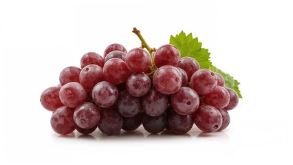 Fototapeta premium Grape bunch displayed on a plain white surface