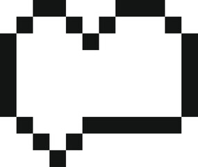 Pixelated speech bubble representing digital communication, offering space for custom text or message