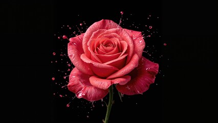 Luminous floral display with pink touches set on a black field