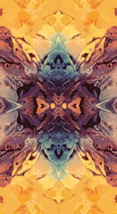 Naklejka premium Rorschach Ink Blot Art, Abstract Colorful Illustration