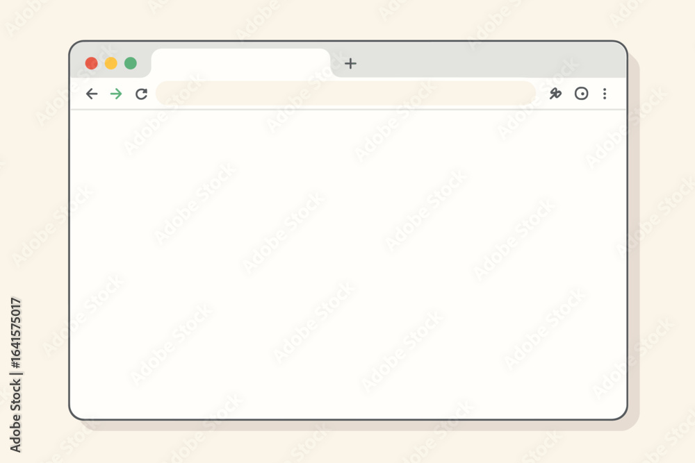 Aufkleber minimalist chrome browser blank window mockup. realistic vector illustration of web browser interfac
