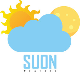 Suon Weather Minimal Logo (Suon Weather logo with cloud sun and moon)