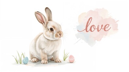 Obraz premium Rabbit smelling and gazing at the camera against a white backdrop