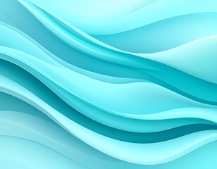 Obraz premium Soft Turquoise Minimal Wave Abstract Background