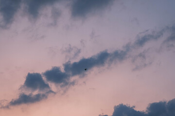 ポートアイランド、夕暮れの美しい空、神戸、日本