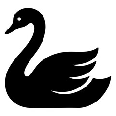 Obraz premium swan vector icon
