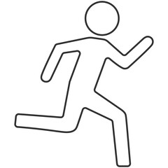 white running man icon