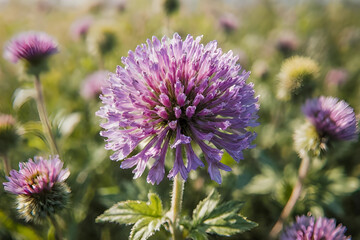 purple thistle flower