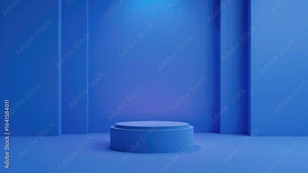 Poster 3d showcase background featuring an empty product layout