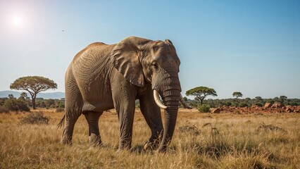 Fototapeta premium Holiday wildlife safari featuring majestic elephants in the wild
