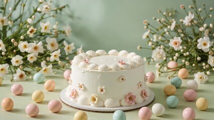 Celebratory sweet with vibrant eggs