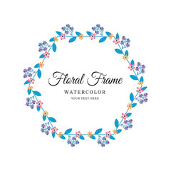 Luxury Botanical Floral Frame on White Background