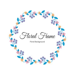 Luxury Botanical Floral Frame on White Background