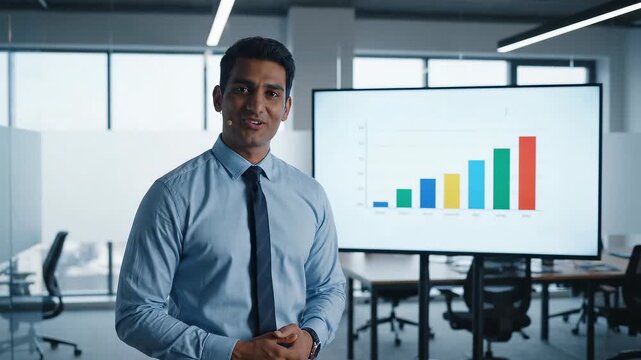 bussines man on presentation