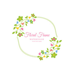 Decorative Floral Border Frame for Wedding and Invitation Design